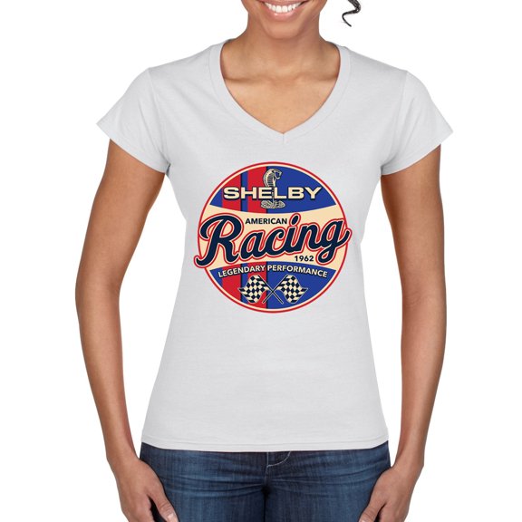 Wild Bobby Ford Shelby Racing Legendary Performance 1962 Women Standard V-Neck Tee