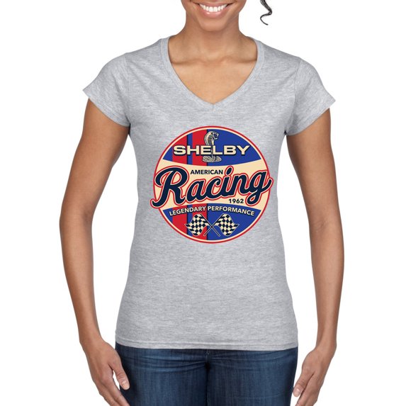 Wild Bobby Ford Shelby Racing Legendary Performance 1962 Women Standard V-Neck Tee