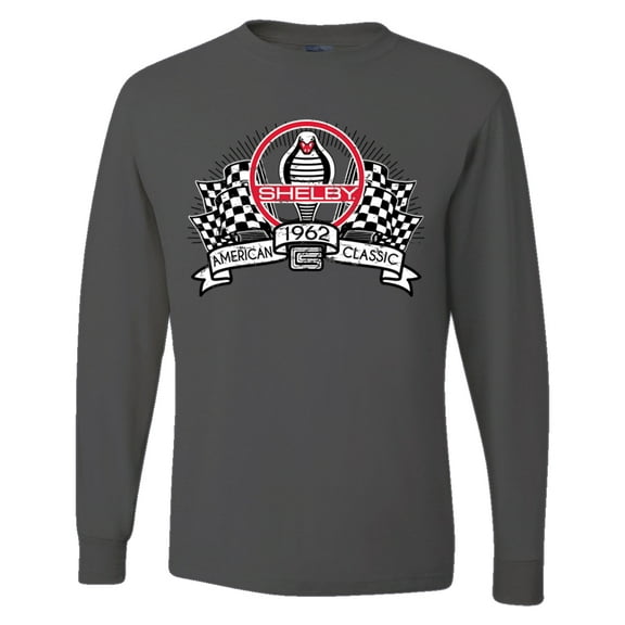 Wild Bobby Ford Shelby Vintage Checkered Flag Men Long Sleeve Shirt