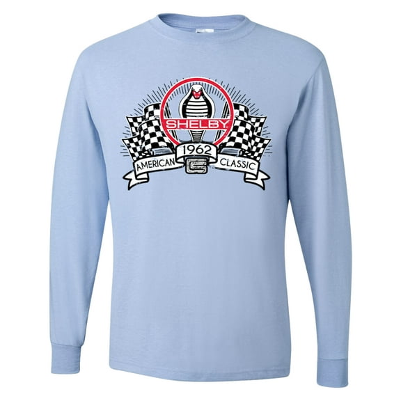 Wild Bobby Ford Shelby Vintage Checkered Flag Men Long Sleeve Shirt