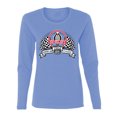 thumbnail image 1 of Wild Bobby Ford Shelby Vintage Checkered Flag Women Graphic Long Sleeve Tee, 1 of 6