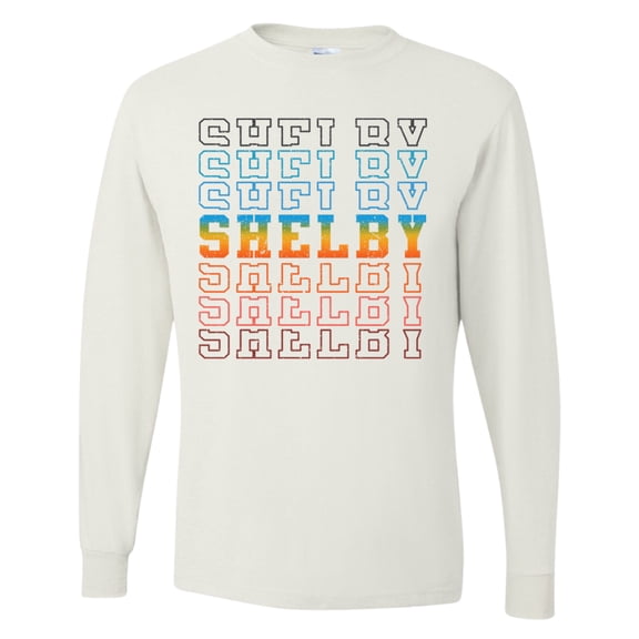 Wild Bobby Ford Shelby Vintage Retro All-Over Color Shift Logo Men Long Sleeve Shirt