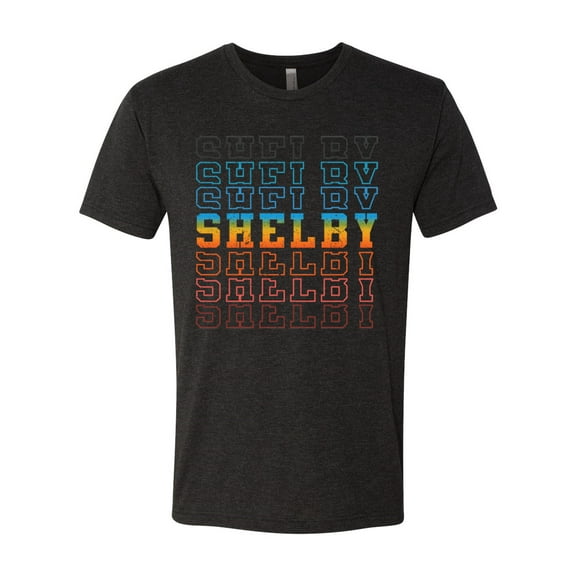 Wild Bobby Ford Shelby Vintage Retro All-Over Color Shift Logo Men Premium Tri Blend Tee