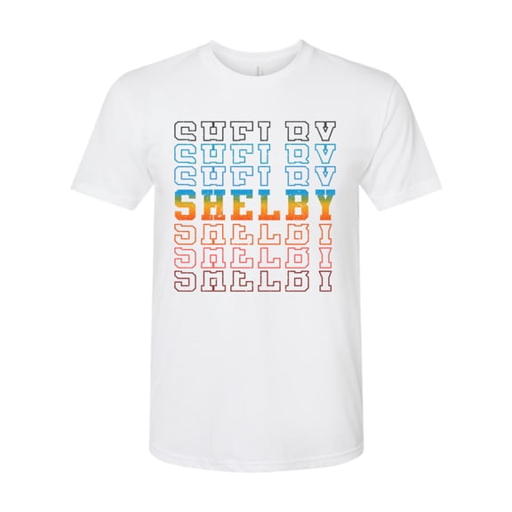 Wild Bobby Ford Shelby Vintage Retro All-Over Color Shift Logo Men Premium Tri Blend Tee