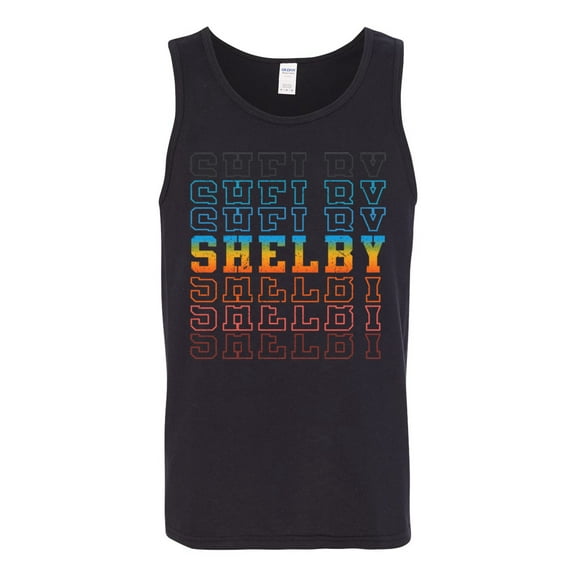 Wild Bobby Ford Shelby Vintage Retro All-Over Color Shift Logo Men Tank Top