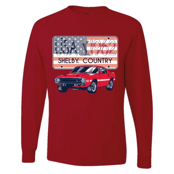 Wild Bobby Ford Shelby Vintage USA Country Plate Men Long Sleeve Shirt