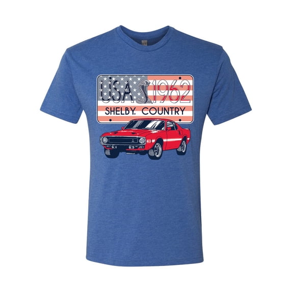 Wild Bobby Ford Shelby Vintage USA Country Plate Men Premium Tri Blend Tee