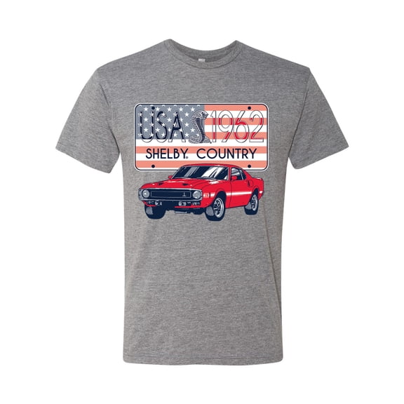 Wild Bobby Ford Shelby Vintage USA Country Plate Men Premium Tri Blend Tee