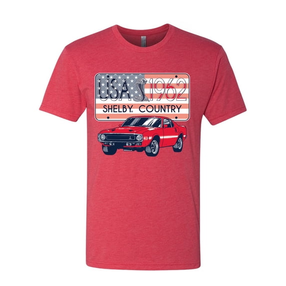 Wild Bobby Ford Shelby Vintage USA Country Plate Men Premium Tri Blend Tee