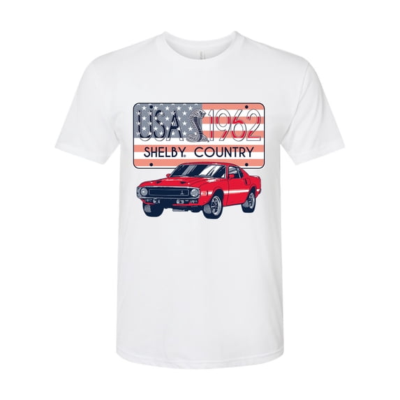 Wild Bobby Ford Shelby Vintage USA Country Plate Men Premium Tri Blend Tee