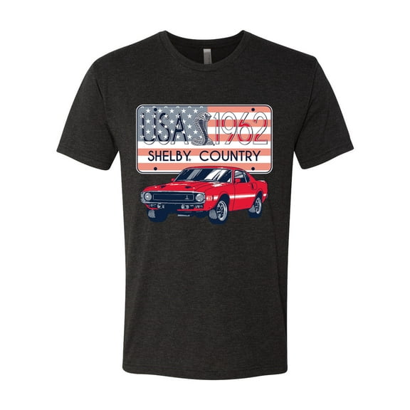 Wild Bobby Ford Shelby Vintage USA Country Plate Men Premium Tri Blend Tee