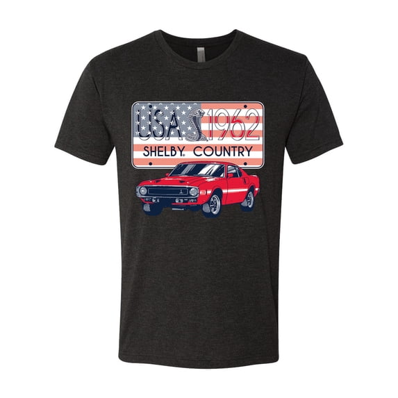 Wild Bobby Ford Shelby Vintage USA Country Plate Men Premium Tri Blend Tee