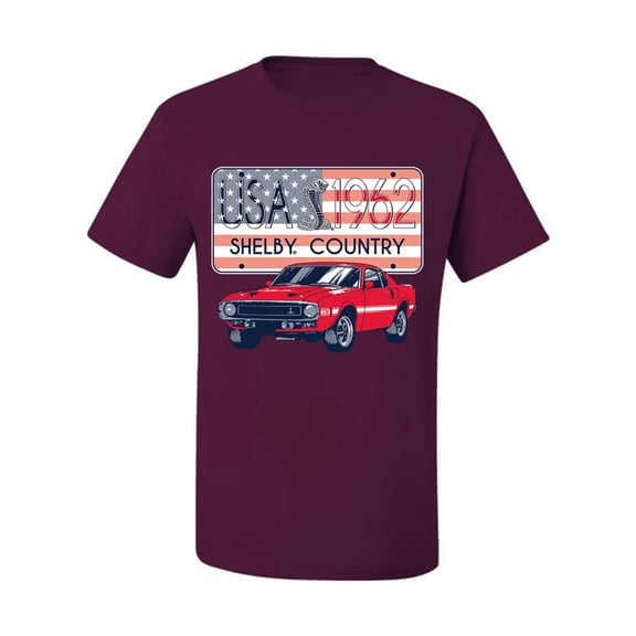 Wild Bobby Ford Shelby Vintage USA Country Plate Men Tee