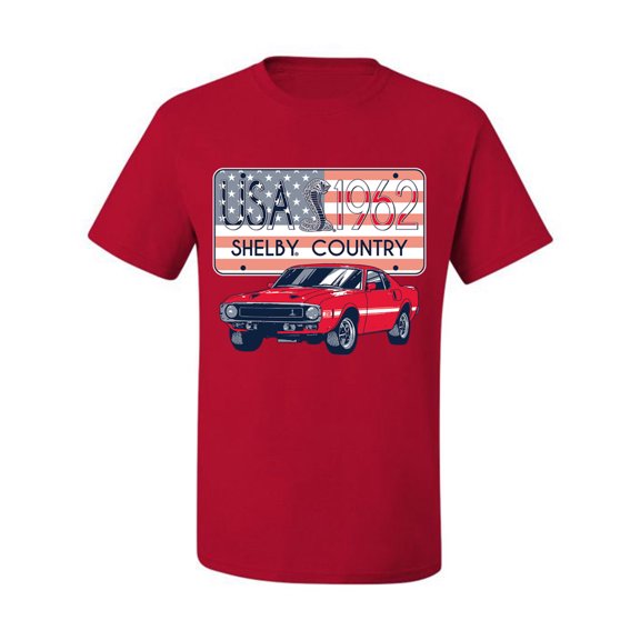 Wild Bobby Ford Shelby Vintage USA Country Plate Men Tee