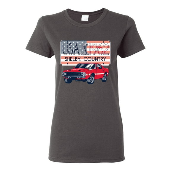Wild Bobby Ford Shelby Vintage USA Country Plate Women Graphic Tee