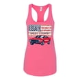 thumbnail image 1 of Wild Bobby Ford Shelby Vintage USA Country Plate Women Racerback Tank Top, 1 of 6