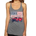 thumbnail image 1 of Wild Bobby Ford Shelby Vintage USA Country Plate Women Tri-Blend Racerback Tank Top, 1 of 6