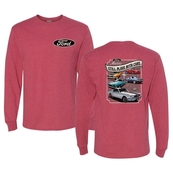 Wild Bobby Ford Still Plays With Cars Classic Muscle Car Lover, Men Long Sleeve Shirt