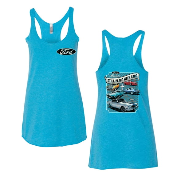 Wild Bobby Ford Still Plays With Cars Classic Muscle Car Lover, Women Tri-Blend Racerback Tank Top