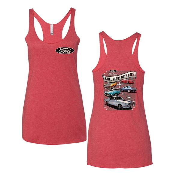 Wild Bobby Ford Still Plays With Cars Classic Muscle Car Lover, Women Tri-Blend Racerback Tank Top