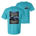 thumbnail image 1 of Wild Bobby, Ford Truck Parking Only Sign Gift for Owners of Ford Trucks, Cars and Trucks, Front and Back Garment-Dyed Short Sleeve Tees, Blue Lagoon, Small, 1 of 3