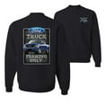 thumbnail image 1 of Wild Bobby, Ford Truck Parking Only Sign Gift for Owners of Ford, Cars and Trucks, Front and Back Unisex Crewneck Graphic Sweatshirt, Black, Small, 1 of 4
