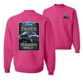 thumbnail image 1 of Wild Bobby, Ford Truck Parking Only Sign Gift for Owners of Ford, Cars and Trucks, Front and Back Unisex Crewneck Graphic Sweatshirt, Fuschia, Small, 1 of 4