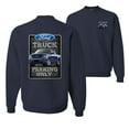 thumbnail image 1 of Wild Bobby, Ford Truck Parking Only Sign Gift for Owners of Ford, Cars and Trucks, Front and Back Unisex Crewneck Graphic Sweatshirt, Navy, 5X-Large, 1 of 4