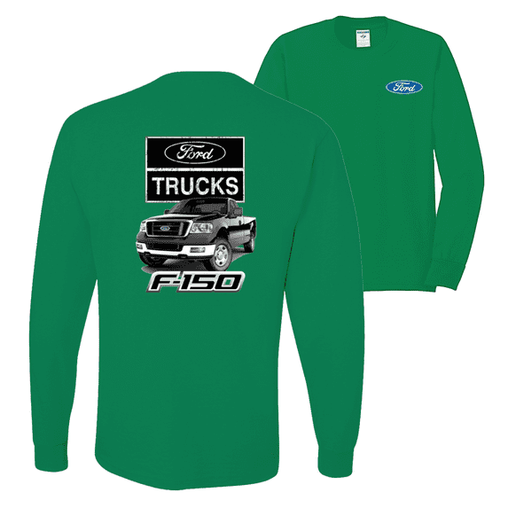 Wild Bobby, Ford Trucks F150 Pickup, Cars and Trucks, Front & Back Men Long Sleeve Shirt