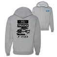 thumbnail image 1 of Wild Bobby, Ford Trucks F150 Pickup, Cars and Trucks, Front and Back Graphic Zip Up Hoodie Sweatshirt, Heather Grey, Small, 1 of 4