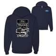 thumbnail image 1 of Wild Bobby, Ford Trucks F150 Pickup, Cars and Trucks, Front and Back Graphic Zip Up Hoodie Sweatshirt, Navy, X-Large, 1 of 4