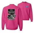 thumbnail image 1 of Wild Bobby, Ford Trucks F150 Pickup, Cars and Trucks, Front and Back Unisex Crewneck Graphic Sweatshirt, Fuschia, 4X-Large, 1 of 4