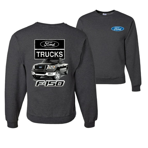 Wild Bobby, Ford Trucks F150 Pickup, Cars and Trucks, Front and Back Unisex Crewneck Graphic Sweatshirt, Heather Black, 5X-Large