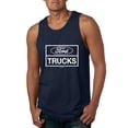 thumbnail image 1 of Wild Bobby, Ford Trucks White Sign, Cars and Trucks, Men Graphic Tank Top, Navy, Large, 1 of 4