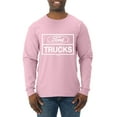 thumbnail image 1 of Wild Bobby, Ford Trucks White Sign, Cars and Trucks, Men Long Sleeve Shirt, Light Pink, Small, 1 of 4