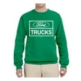 thumbnail image 1 of Wild Bobby, Ford Trucks White Sign, Cars and Trucks, Unisex Crewneck Graphic Sweatshirt, Kelly, Large, 1 of 4