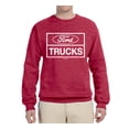 thumbnail image 1 of Wild Bobby, Ford Trucks White Sign, Cars and Trucks, Unisex Crewneck Graphic Sweatshirt, Vintage Heather Red, XX-Large, 1 of 4