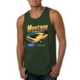 thumbnail image 1 of Wild Bobby, Ford Yellow Mustang Horsepower Cars and Trucks Men Graphic Tank Top, Forest Green, Small, 1 of 6