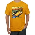 thumbnail image 1 of Wild Bobby, Ford Yellow Mustang Horsepower Cars and Trucks Men Graphic Tee, Gold, XX-Large, 1 of 6