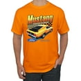 thumbnail image 1 of Wild Bobby, Ford Yellow Mustang Horsepower Cars and Trucks Men Graphic Tee, Orange, 3X-Large, 1 of 6
