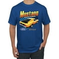 thumbnail image 1 of Wild Bobby Ford Yellow Mustang Horsepower Cars and Trucks Men Graphic Tee, Royal, 4X-Large, 1 of 6