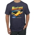 thumbnail image 1 of Wild Bobby, Ford Yellow Mustang Horsepower Cars and Trucks Men Graphic Tee, Vintage Heather Navy, 5X-Large, 1 of 6