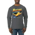 thumbnail image 1 of Wild Bobby, Ford Yellow Mustang Horsepower Cars and Trucks Men Long Sleeve Shirt, Charcoal, XX-Large, 1 of 6