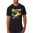 thumbnail image 1 of Wild Bobby Ford Yellow Mustang Horsepower Cars and Trucks Men Premium Tri Blend Tee, True Black, Large, 1 of 6