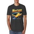 thumbnail image 1 of Wild Bobby, Ford Yellow Mustang Horsepower Cars and Trucks Men Premium Tri Blend Tee, Vintage Black, Small, 1 of 6