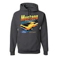 thumbnail image 1 of Wild Bobby, Ford Yellow Mustang Horsepower Cars and Trucks Unisex Graphic Hoodie Sweatshirt, Charcoal, Large, 1 of 6