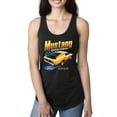 thumbnail image 1 of Wild Bobby, Ford Yellow Mustang Horsepower Cars and Trucks Women Racerback Tank Top, Black, Small, 1 of 6