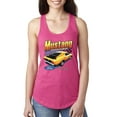 thumbnail image 1 of Wild Bobby, Ford Yellow Mustang Horsepower Cars and Trucks Women Racerback Tank Top, Raspberry, Small, 1 of 6