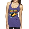 thumbnail image 1 of Wild Bobby Ford Yellow Mustang Horsepower Cars and Trucks Women Tri-Blend Racerback Tank Top, Purple Rush, X-Large, 1 of 6