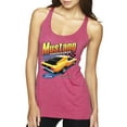 thumbnail image 1 of Wild Bobby Ford Yellow Mustang Horsepower Cars and Trucks Women Tri-Blend Racerback Tank Top, Vintage Pink, Large, 1 of 6